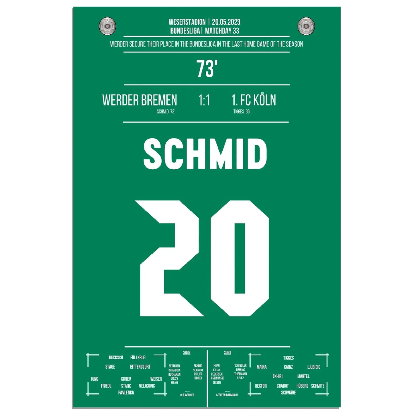 Bremen sichert den Klassenerhalt im letzten Bundesliga Heimspiel der Saison 22/23