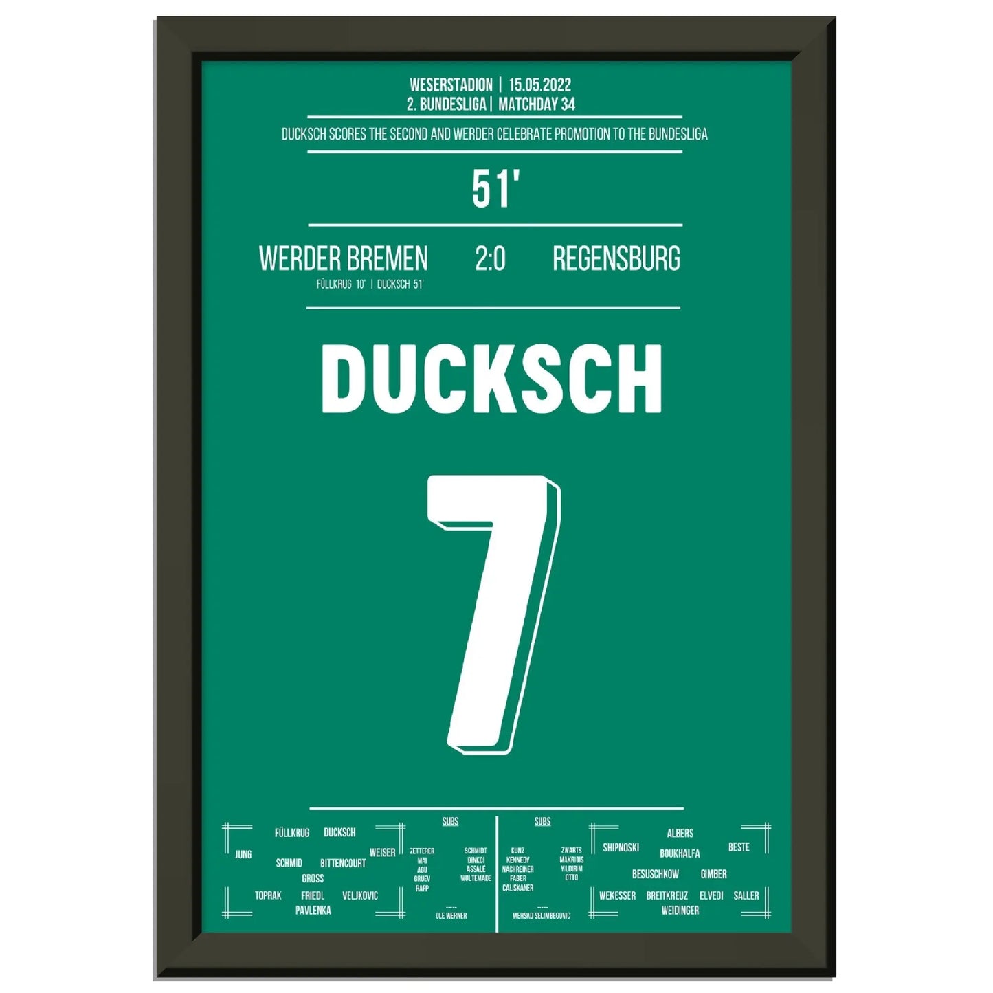 Ducksch macht Bremen's Wiederaufstieg perfekt