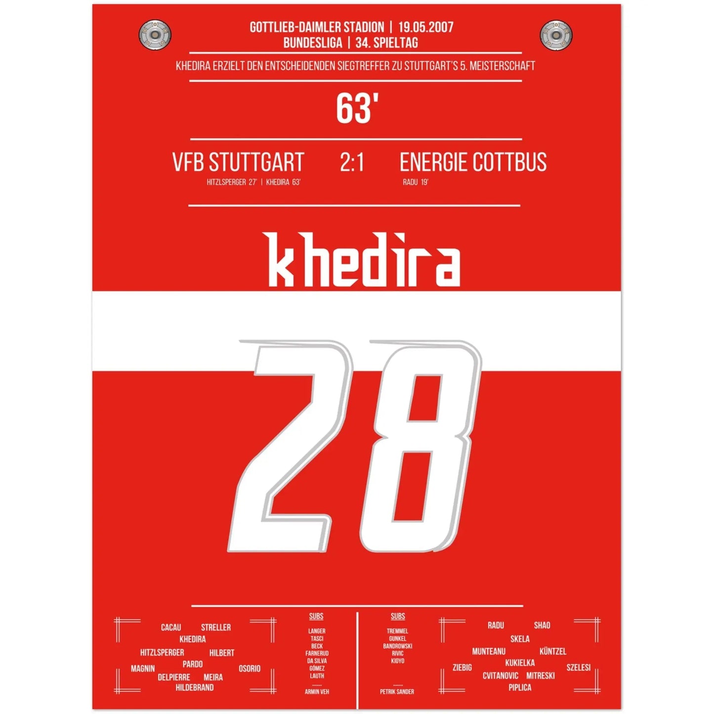 Khedira köpft Stuttgart zur Meisterschaft 2007