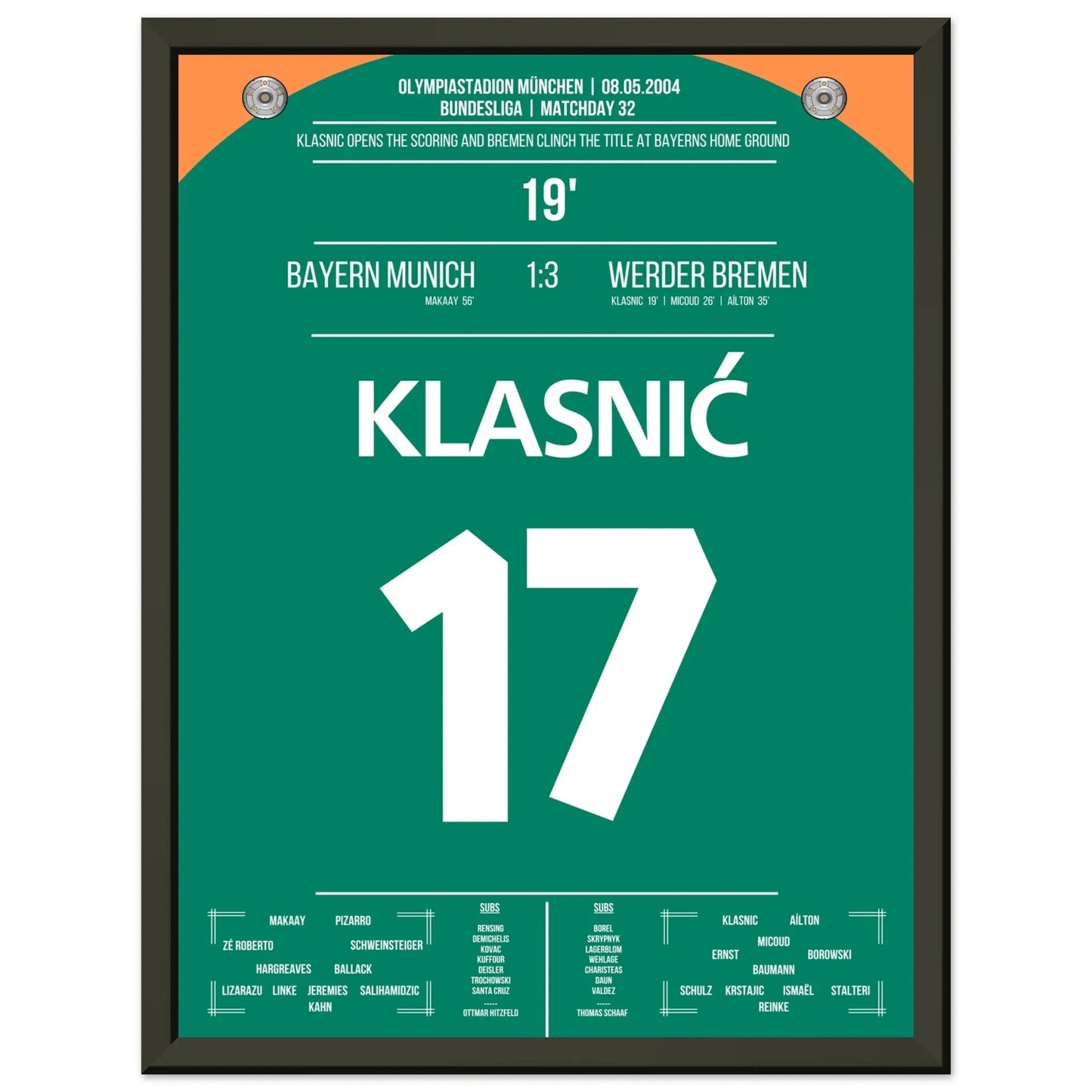 El gol de Klasnic en la conquista del campeonato en Múnich 2004