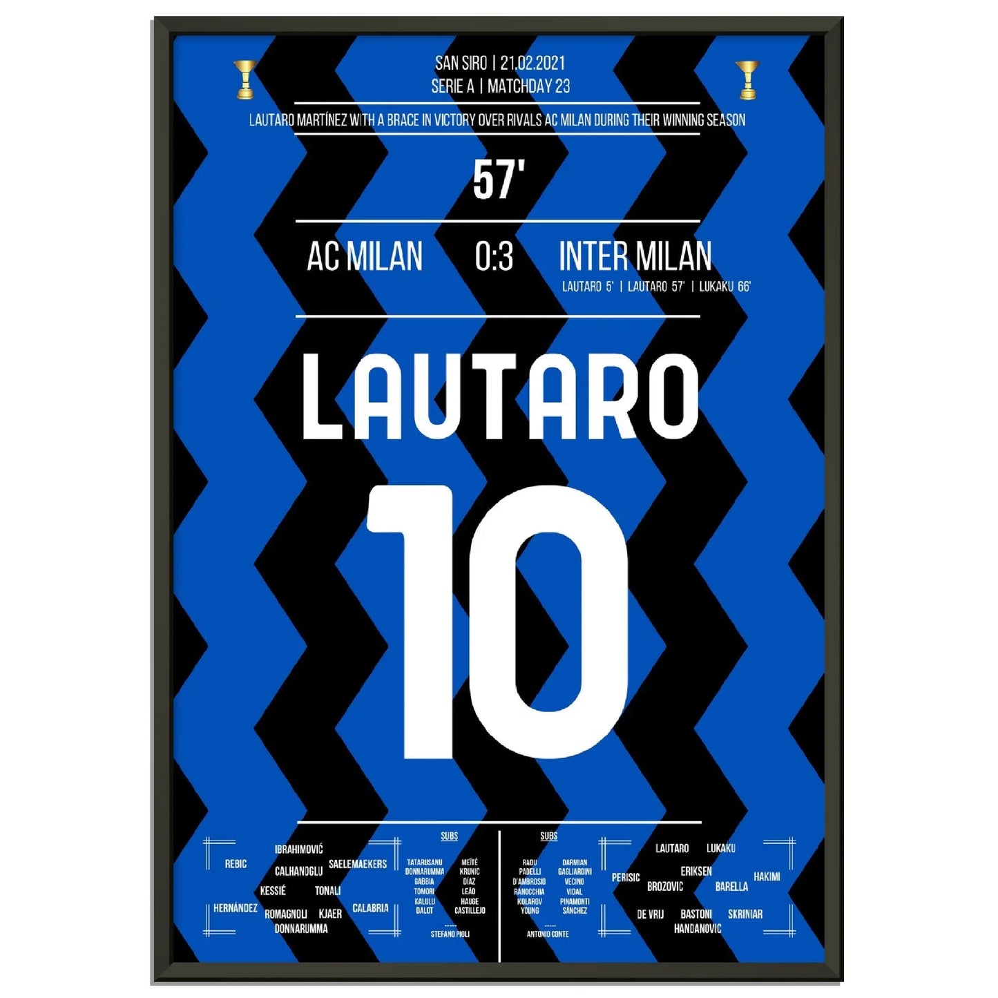 Lautaro's Tor beim Sieg im Derby auf dem Weg zum ersten Scudetto nach 11 Jahren