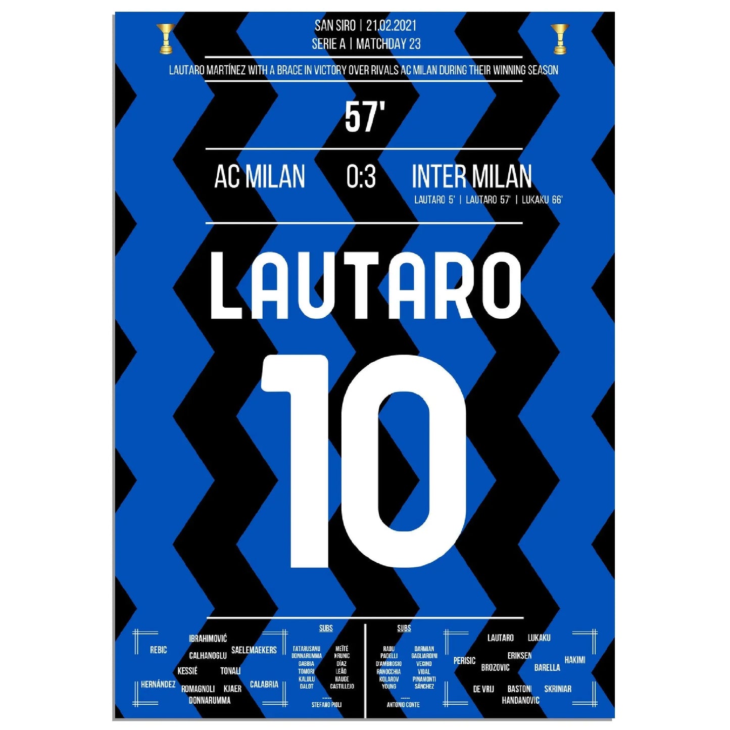 Lautaro's Tor beim Sieg im Derby auf dem Weg zum ersten Scudetto nach 11 Jahren