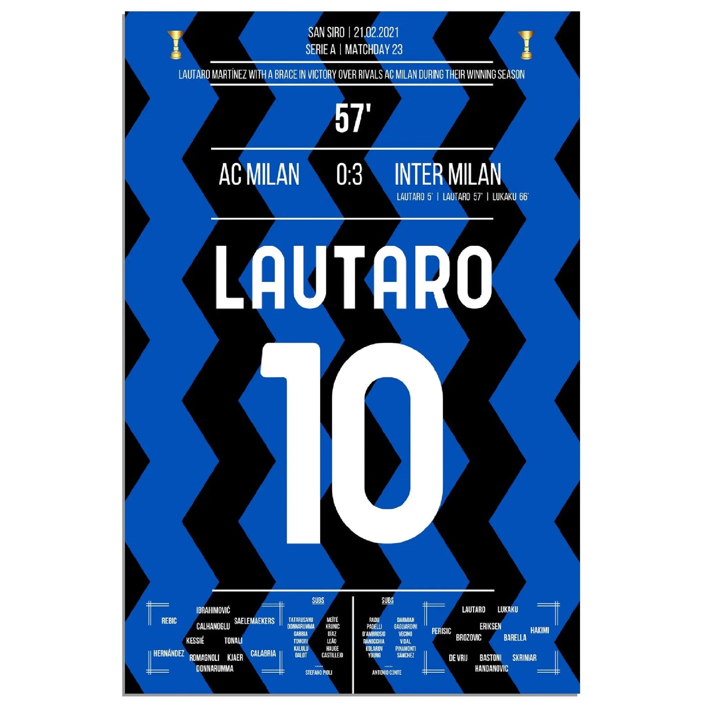 Lautaro's Tor beim Sieg im Derby auf dem Weg zum ersten Scudetto nach 11 Jahren