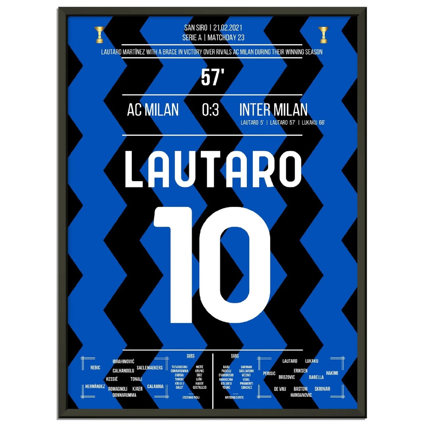 Lautaro's Tor beim Sieg im Derby auf dem Weg zum ersten Scudetto nach 11 Jahren