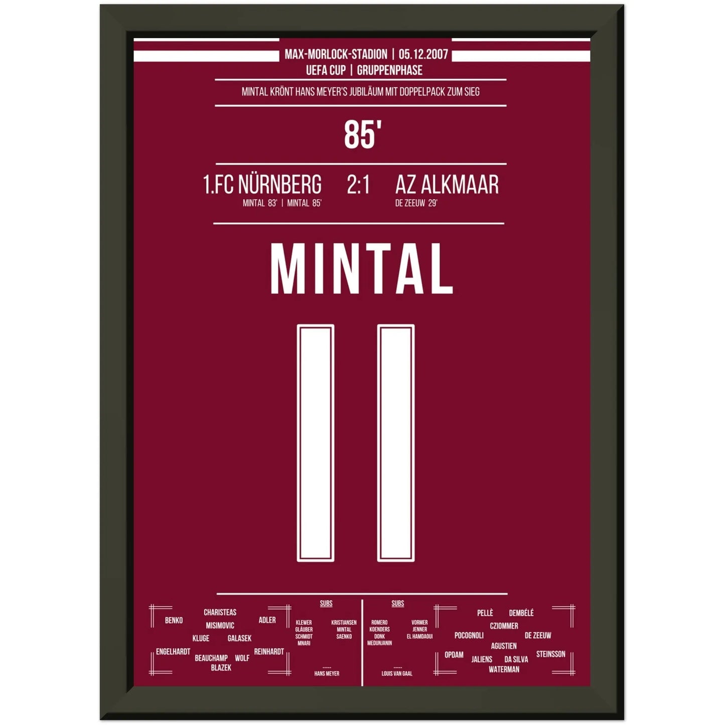 Mintal's später Doppelpack bei Meyer-Jubiläum in 2007 A4-21x29.7-cm-8x12-Schwarzer-Aluminiumrahmen