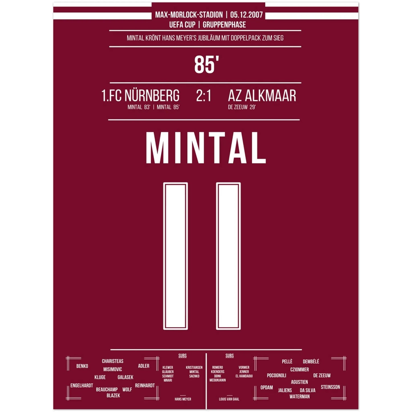 Mintal's später Doppelpack bei Meyer-Jubiläum in 2007 30x40-cm-12x16-Ohne-Rahmen