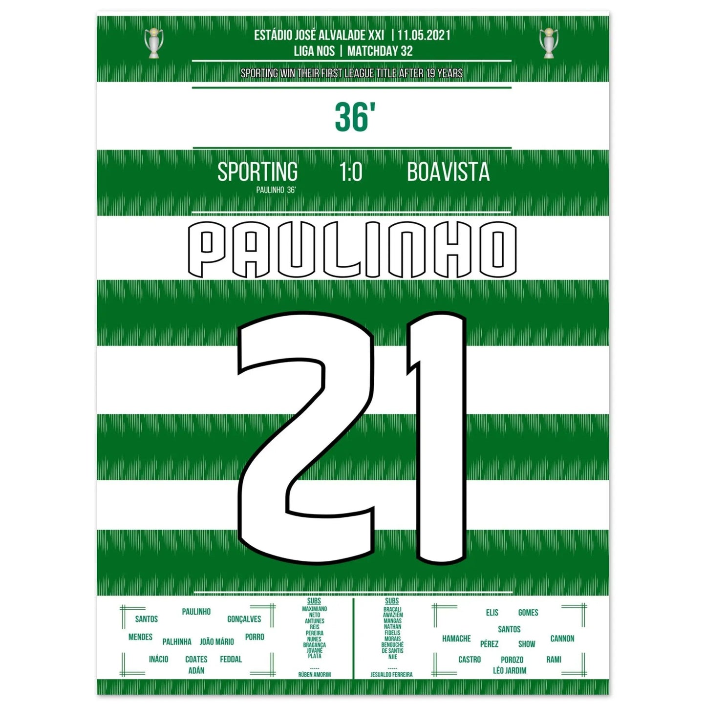 Paulinho's Tor zum ersten Titelgewinn seit 2002 45x60-cm-18x24-Ohne-Rahmen