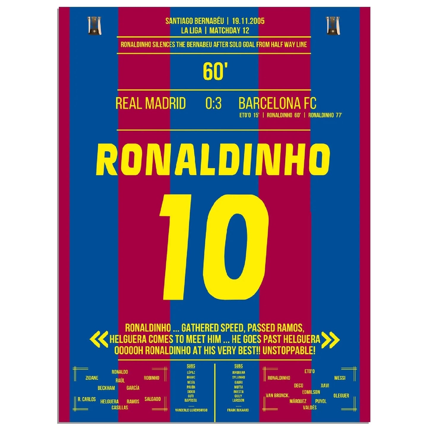 Ronaldinho's Solo Tor im Bernabeu in 2005