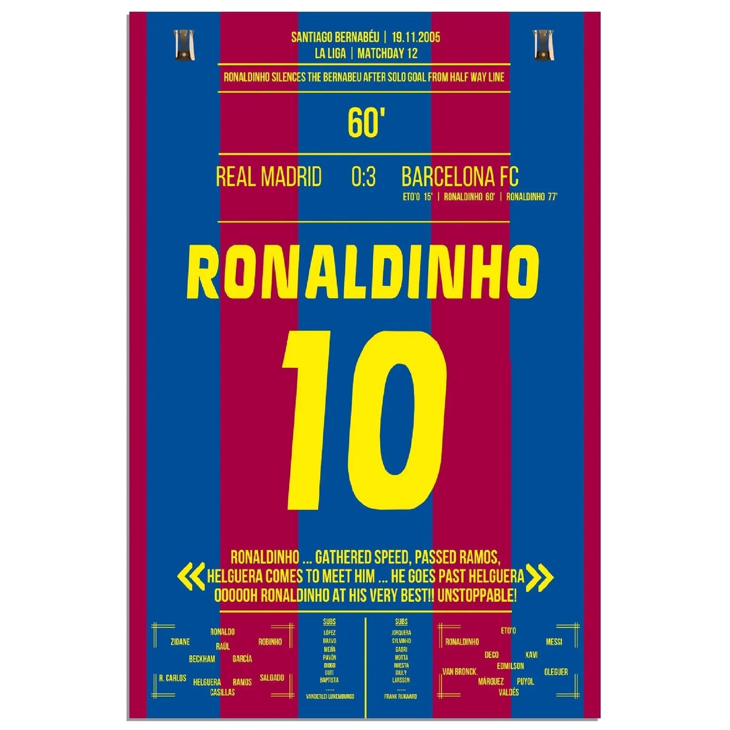 Ronaldinho's Solo Tor im Bernabeu in 2005