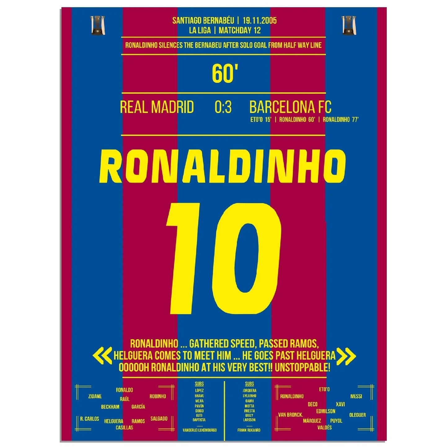 Ronaldinho's Solo Tor im Bernabeu in 2005