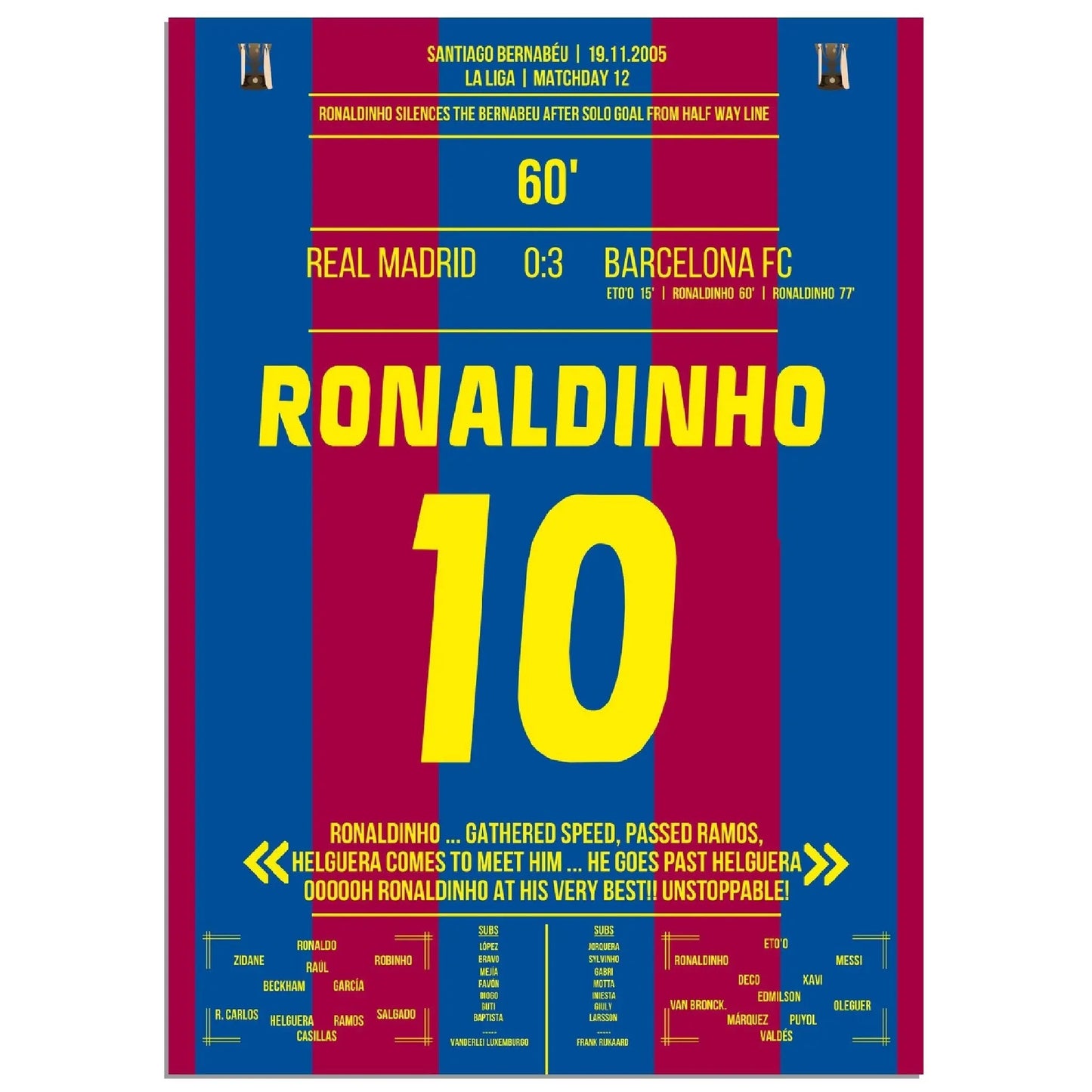 Ronaldinho's Solo Tor im Bernabeu in 2005