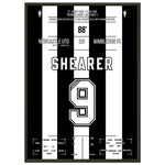 Shearer's erstes PL-Tor vor Newcastle 50x70-cm-20x28-Schwarzer-Aluminiumrahmen