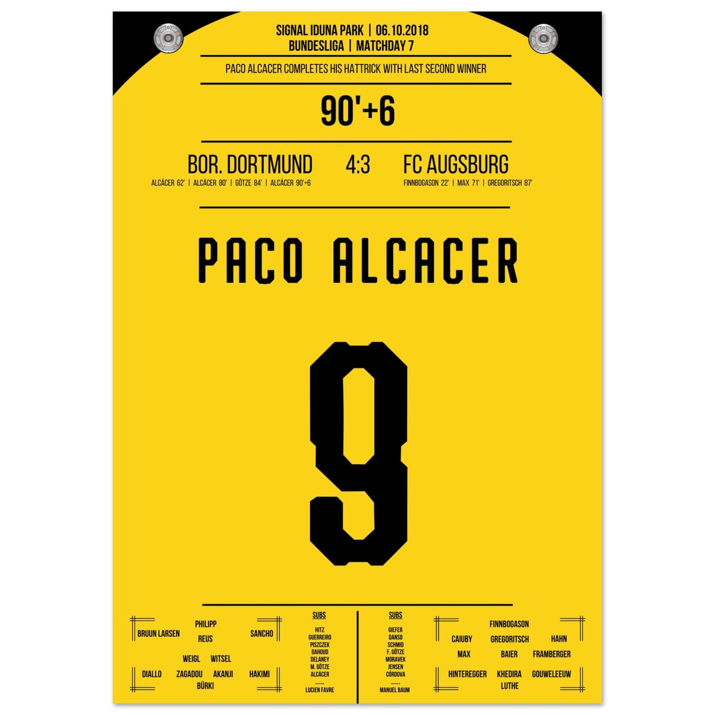Alcacer's perfekter Last-Minute-Freistoß zum Sieg gegen Augsburg 2018