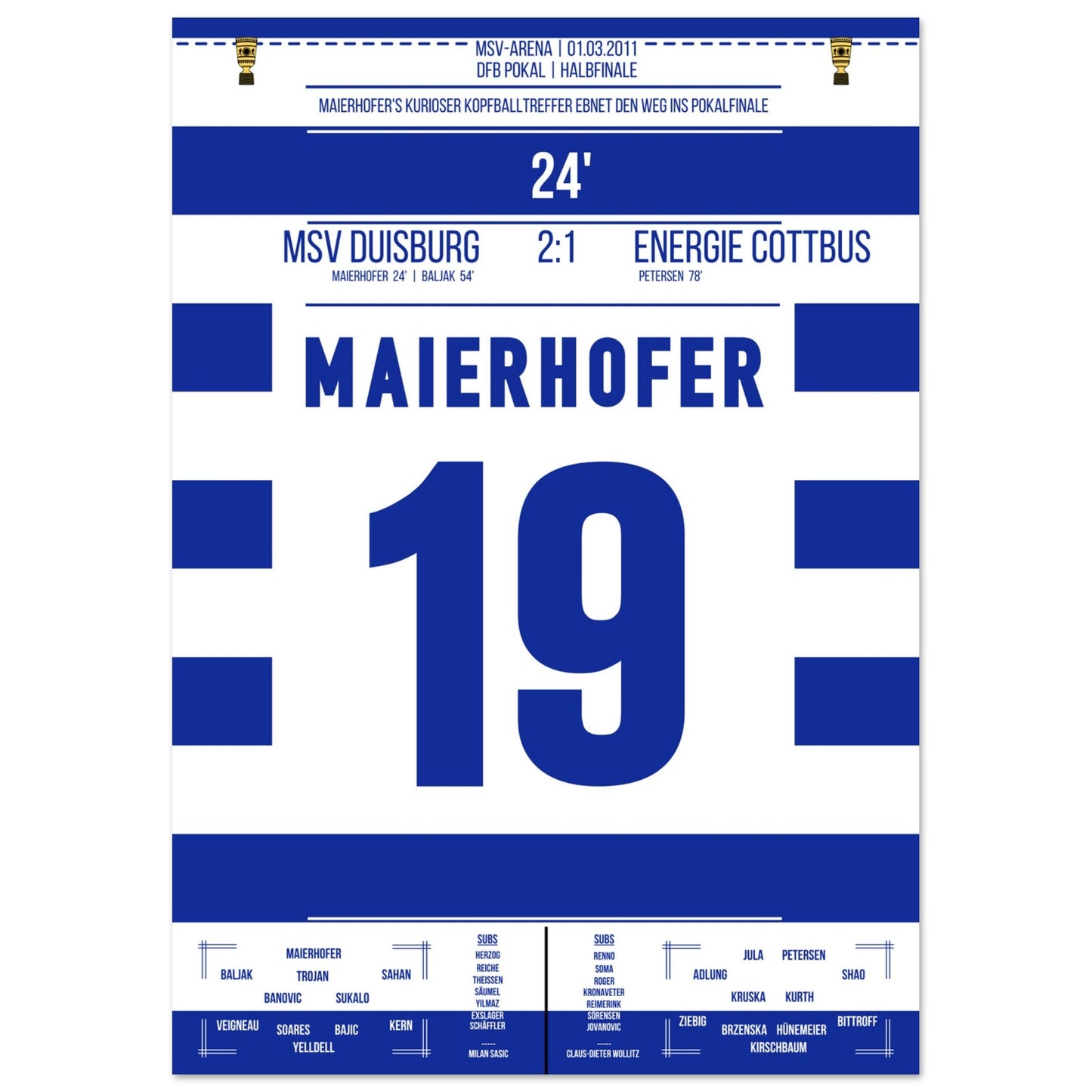 Maierhofer's kurioser Treffer beim Pokal-Finaleinzug 2011