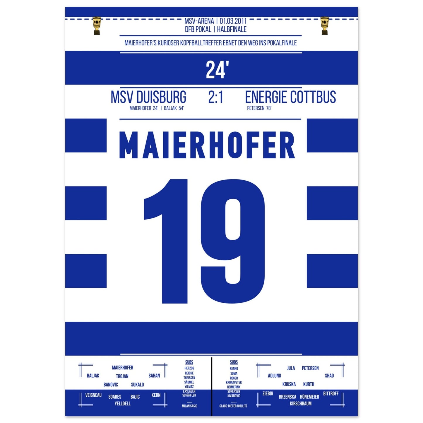 Maierhofer's kurioser Treffer beim Pokal-Finaleinzug 2011