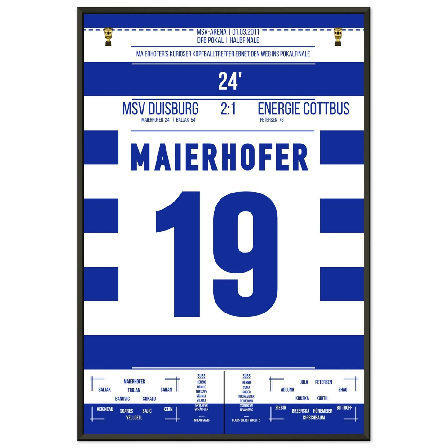 Maierhofer's kurioser Treffer beim Pokal-Finaleinzug 2011