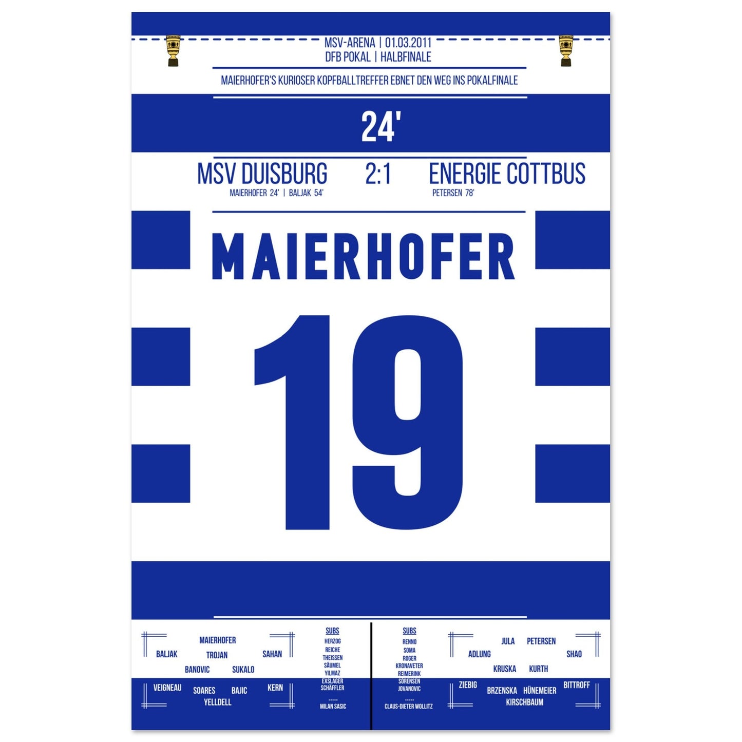 Maierhofer's kurioser Treffer beim Pokal-Finaleinzug 2011