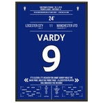 Vardy trifft im 11. Spiel in Folge und bricht den Premier League Rekord 50x70-cm-20x28-Schwarzer-Aluminiumrahmen