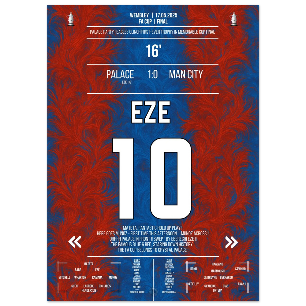 Eze fires Palace to their first-ever cup triumph in club history