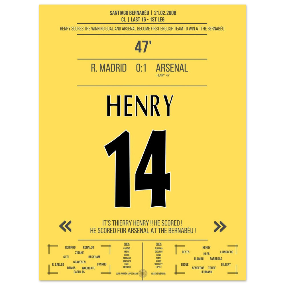 Gol solista leggendario di Thierry Henry al Bernabeu 2006