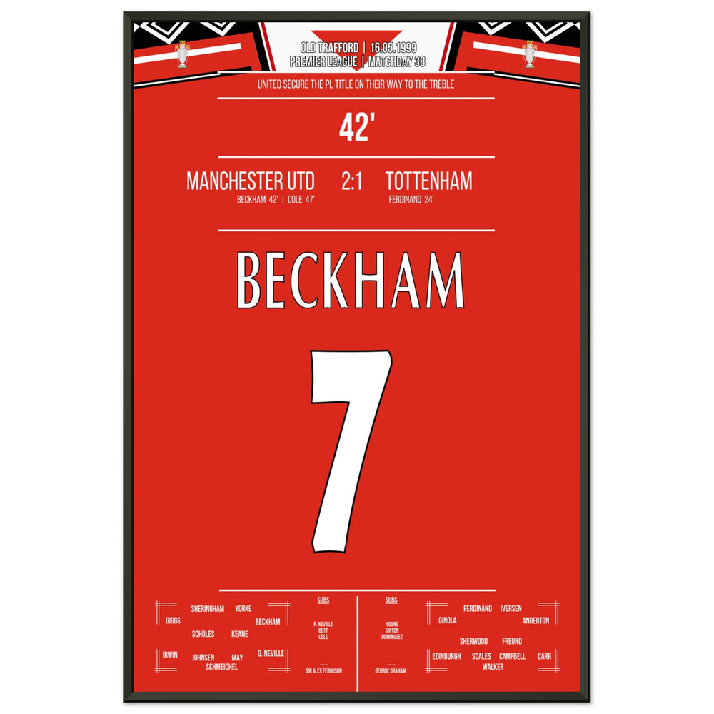 El gol de Beckham en la conquista del campeonato de 1999