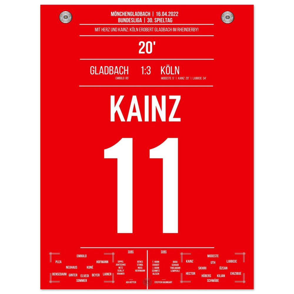 Victoria del Derby de Colonia en Mönchengladbach, temporada de Bundesliga 2021/22