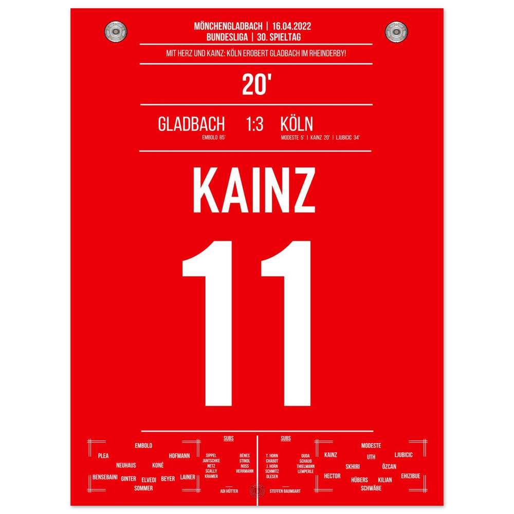 Victoria del Derby de Colonia en Mönchengladbach, temporada de Bundesliga 2021/22