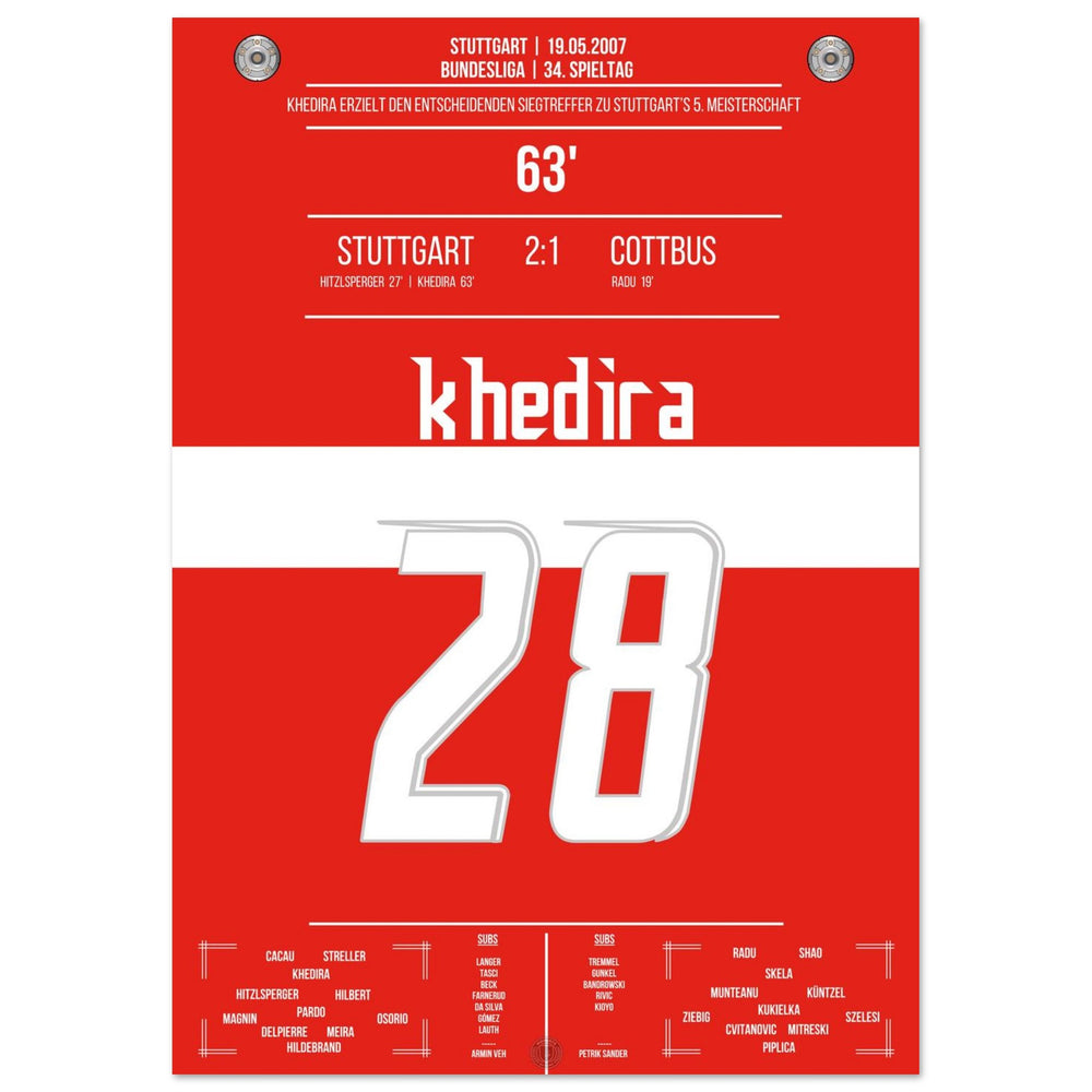 Khedira heads Stuttgart to the championship in 2007.