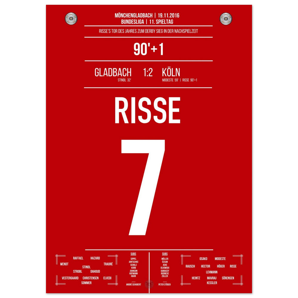 El gol del año 2016 de Risse en el derbi contra Mönchengladbach