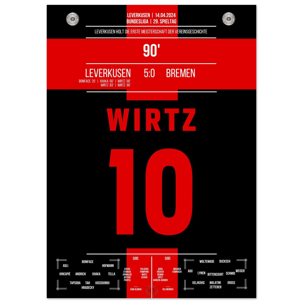 Leverkusen holt sich den ersten Meistertitel der Vereinsgeschichte