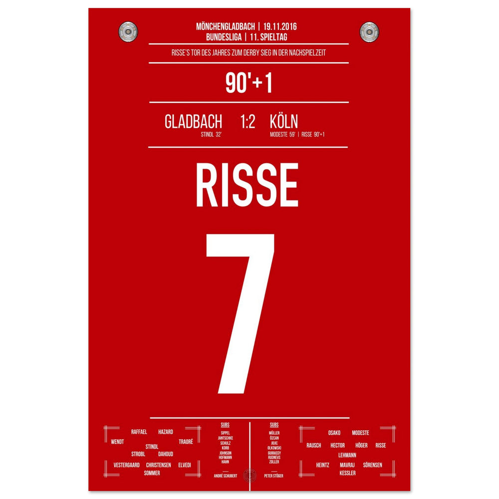 El gol del año 2016 de Risse en el derbi contra Mönchengladbach