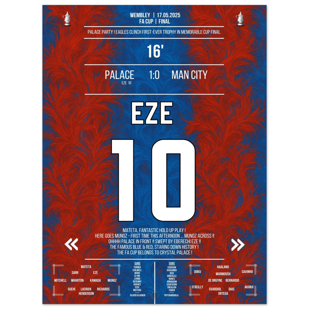 Eze fires Palace to their first-ever cup triumph in club history