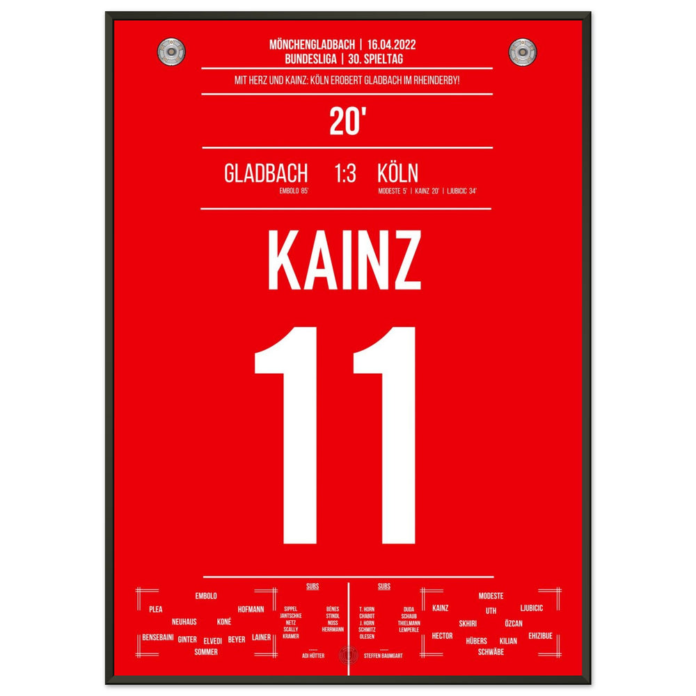 Victoria del Derby de Colonia en Mönchengladbach, temporada de Bundesliga 2021/22