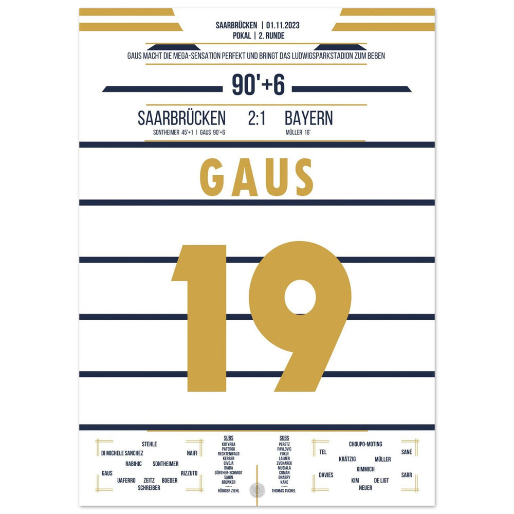 Pokalsensation in Saarbrücken - Gaus schiesst Bayern aus dem Pokal