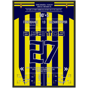 André Santos' bedeutsames Siegtor auf Fener's Weg zum Gewinn der Meisterschaft 50x70-cm-20x28-Premium-Semi-Glossy-Paper-Metal-Fra