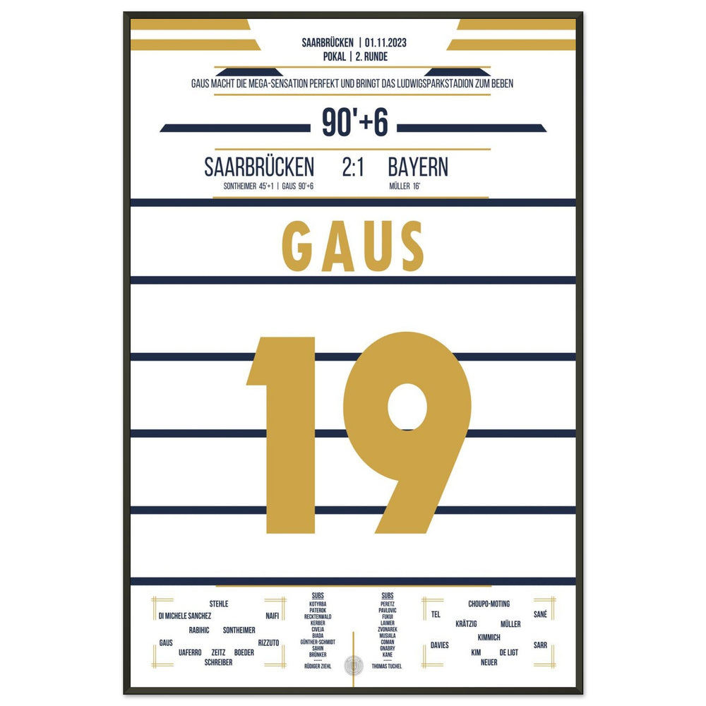Pokalsensation in Saarbrücken - Gaus schiesst Bayern aus dem Pokal