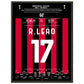 Man Of The Match Performance von Rafael Leão im Derby gegen Inter 45x60-cm-18x24-Schwarzer-Aluminiumrahmen