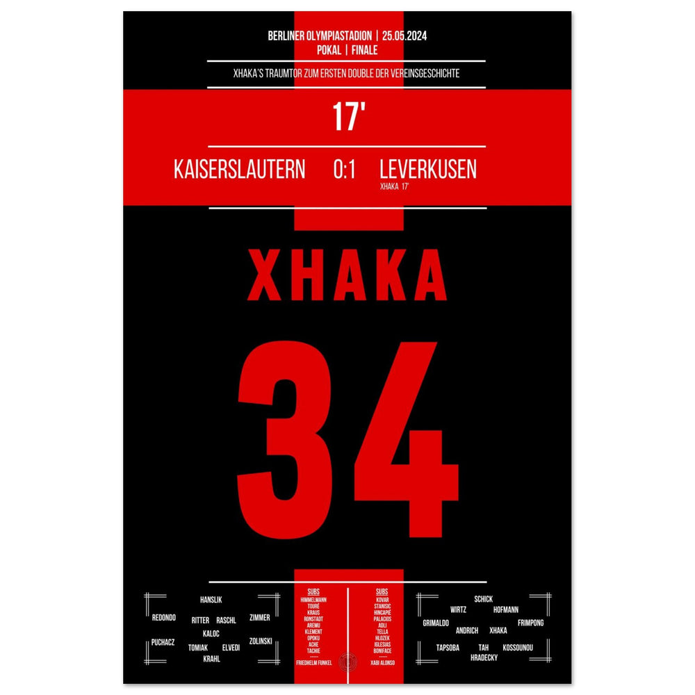 Xhaka's Traumtor bei Leverkusens erstem Double der Vereinsgeschichte