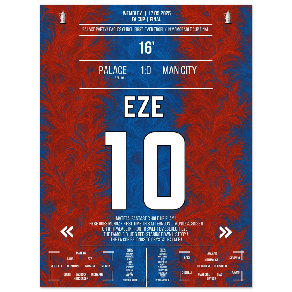 Eze fires Palace to their first-ever cup triumph in club history