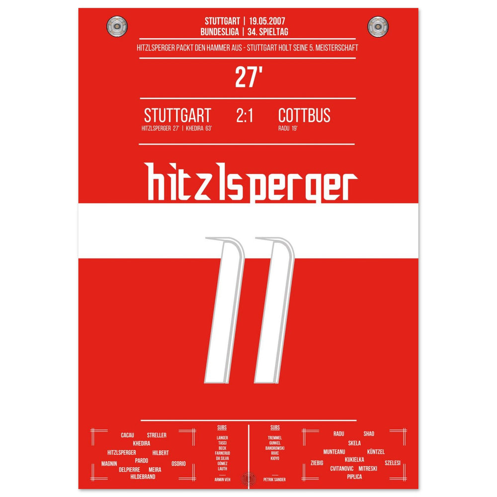 Hitzlsperger's hammer during Stuttgart's championship win in 2007