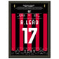 Man Of The Match Performance von Rafael Leão im Derby gegen Inter A4-21x29.7-cm-8x12-Schwarzer-Aluminiumrahmen