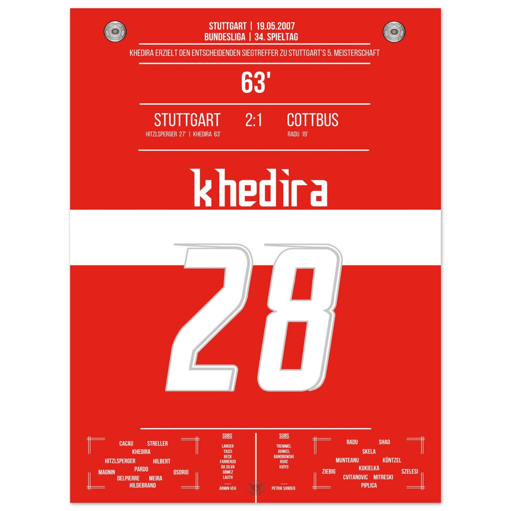 Khedira heads Stuttgart to the championship in 2007.