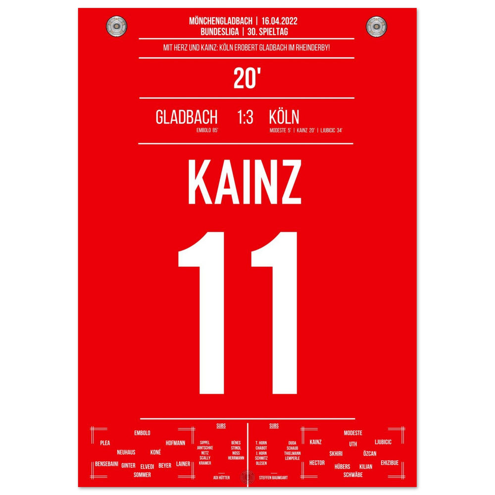 Victoria del Derby de Colonia en Mönchengladbach, temporada de Bundesliga 2021/22