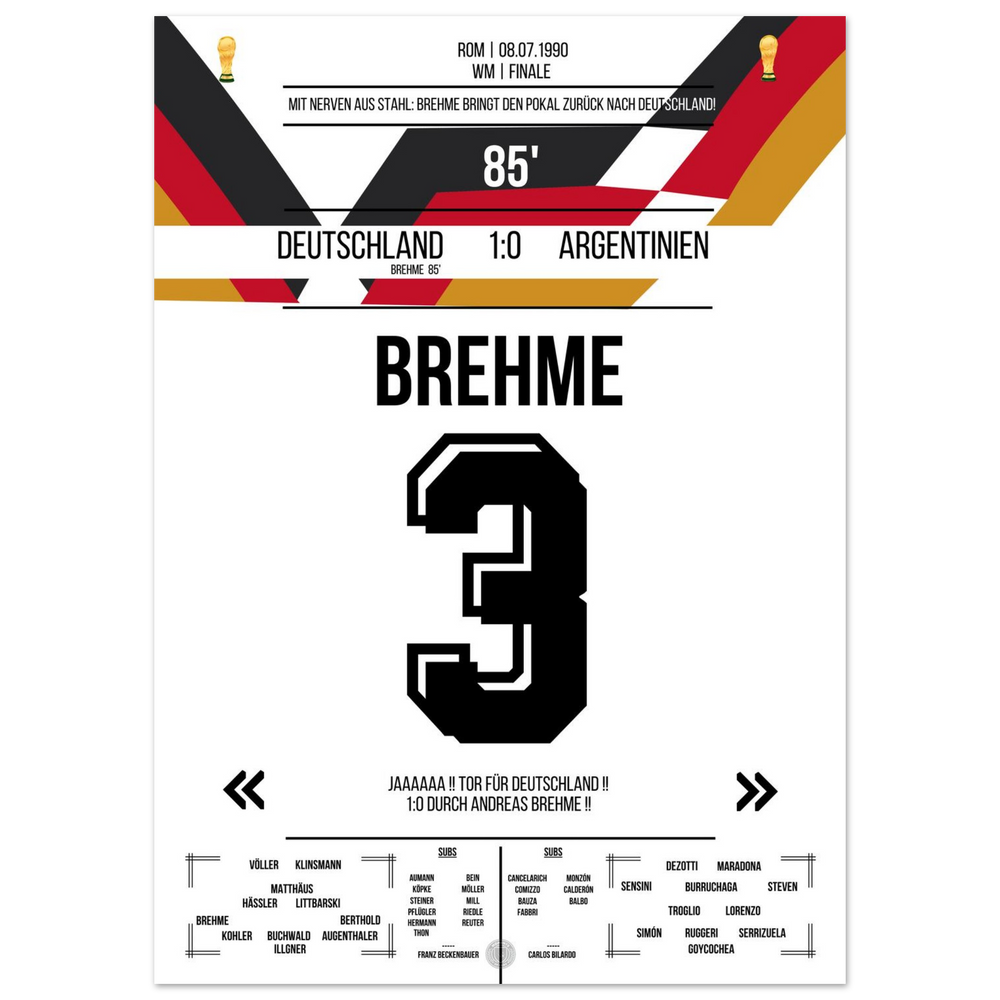 Brehme's penalty against Argentina in the 1990 World Cup final