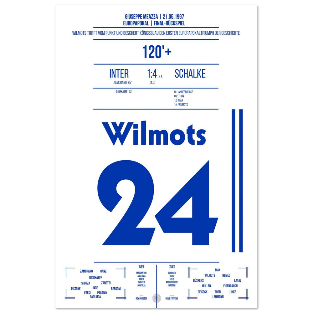 Marc Wilmots verwandelter Elfmeter im Finale 1997 gegen Inter