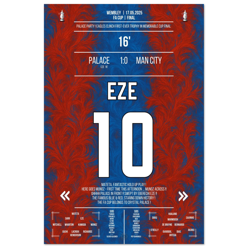 Eze fires Palace to their first-ever cup triumph in club history