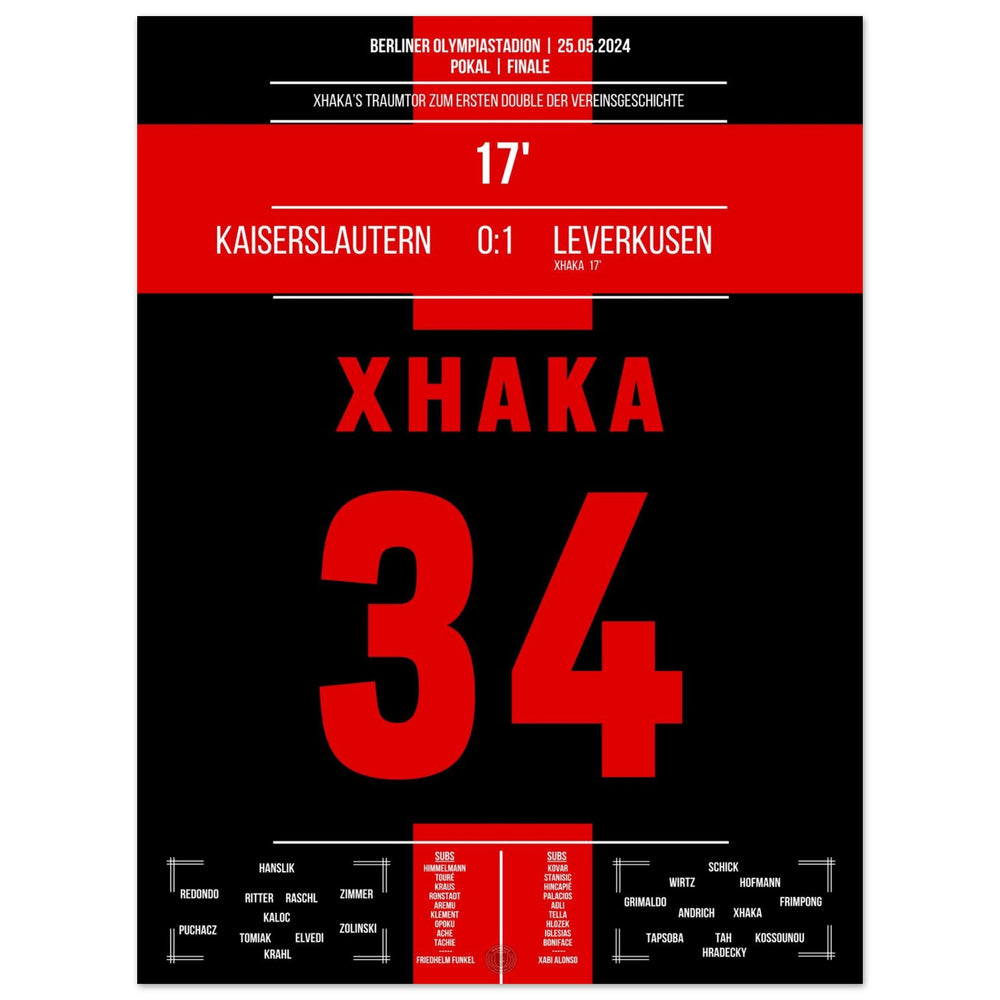 Xhaka's Traumtor bei Leverkusens erstem Double der Vereinsgeschichte