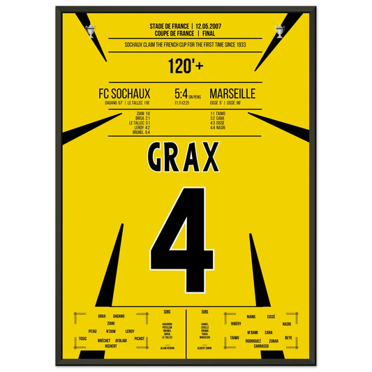 Sochaux gewinnt den französischen Pokal zum ersten mal seit 1933 50x70-cm-20x28-Schwarzer-Aluminiumrahmen