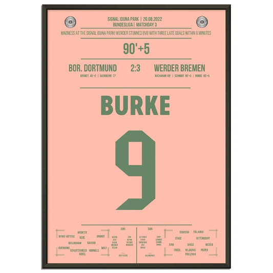 Burke krönt Bremen's irre Aufholjagd in Dortmund 2022 