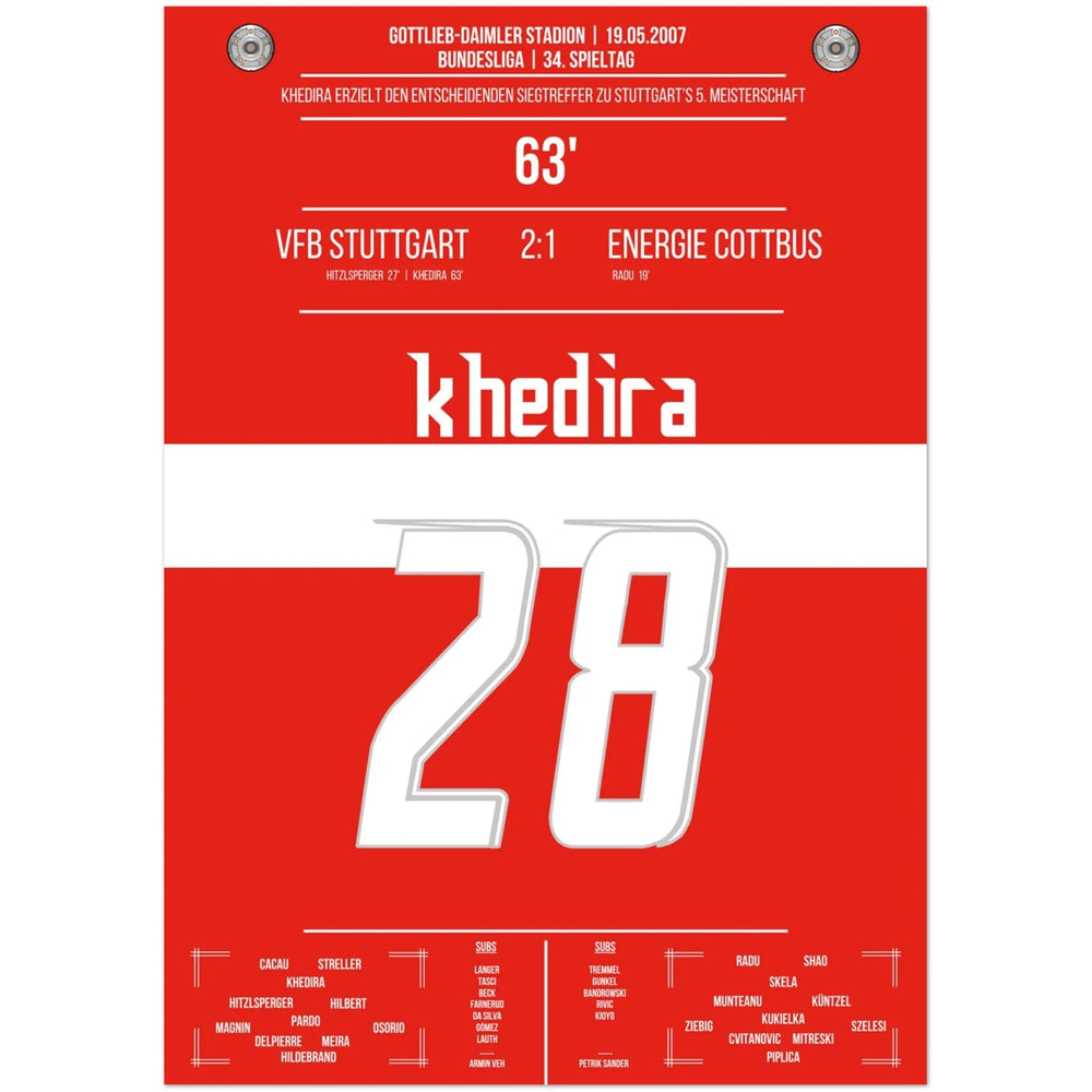 Khedira heads Stuttgart to the championship in 2007.